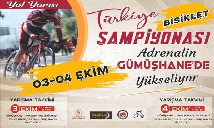 Türkiye Yol Bisikleti Şampiyonası Gümüşhane'de başladı