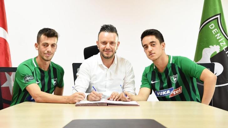 Denizlispor, Emirhan Kaşcıoğlu ve Burak Gümüştaş ile profesyonel sözleşme imzaladı