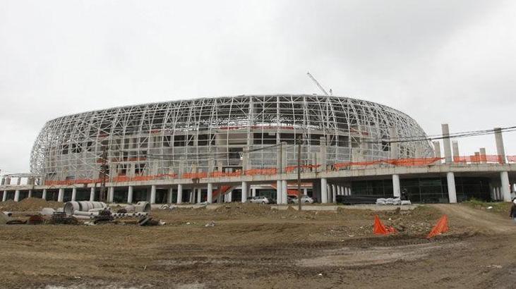 Samsun'un yeni stadının yüzde 77'si tamamlandı
