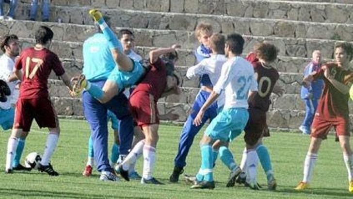 Türkiye - Rusya maçında kavga