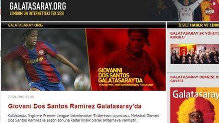 Dos Santos resmen Galatasaray'da!