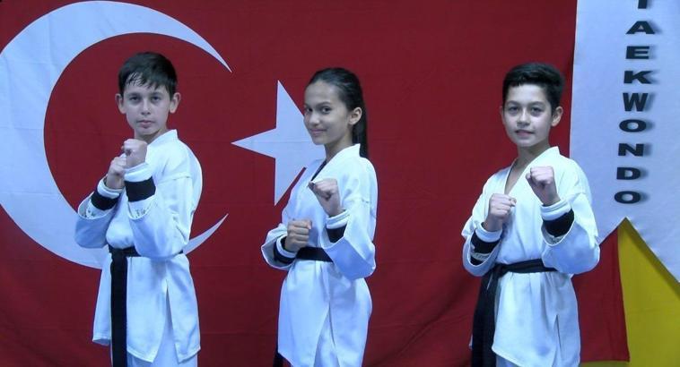 Tekvandocu üçüzlerin hayali milli takım