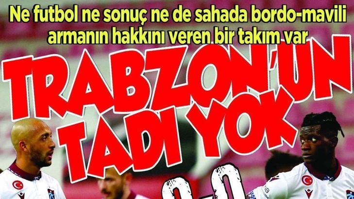 Yerel basından Trabzonspor'a '1 puan' eleştirileri