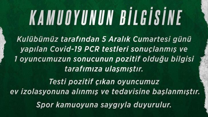 Frutti Extra Bursaspor'da koronavirüs şoku