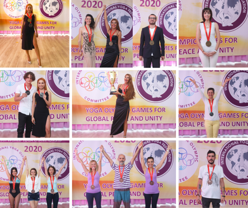 Yoga olimpiyat şampiyonları madalyalarını aldı