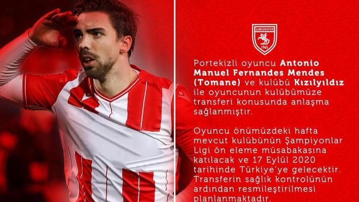 Samsunspor'a Şampiyonlar Ligi'nden golcü