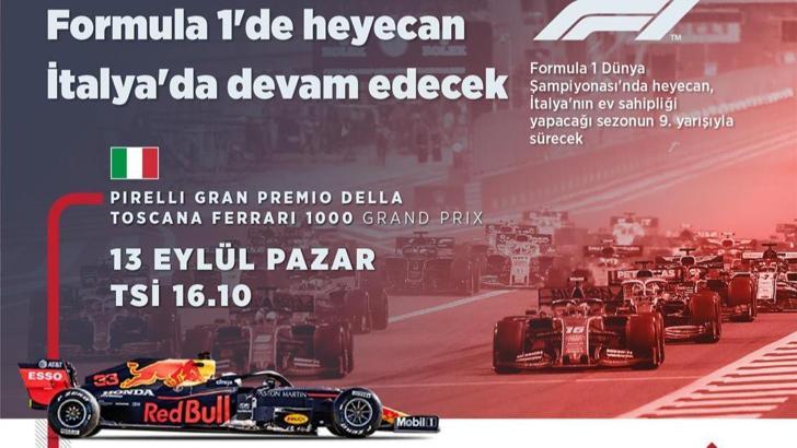 Formula 1'de heyecan İtalya'da devam edecek