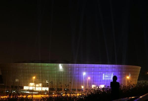Yeni Adana Şehir Stadyumu, Adana Demirspor'a destek için ışıklandırıldı