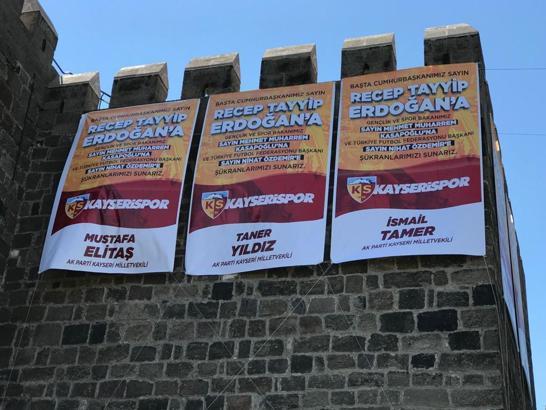 Tarihi Kayseri Kalesi'nde ligde kalma teşekkürü