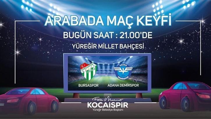 Bursaspor - Adana Demirspor maçı için dev ekran