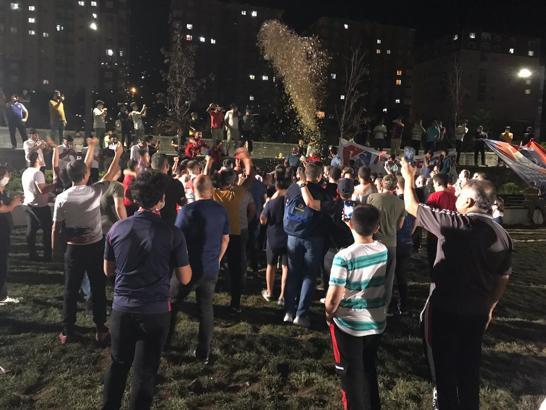 Kırıkkale'de taraftarlar maske ve sosyal mesafeyi unuttu