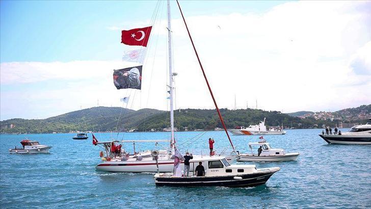 Fetih coşkusu İstanbul Boğazı'nda başladı
