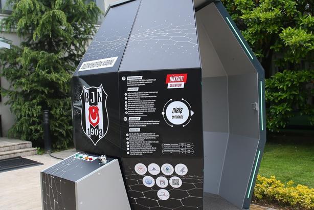 Beşiktaş Nevzat Demir Tesisleri'ne dezenfekte kabini yerleştirildi