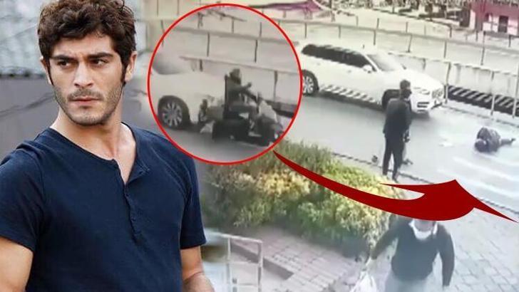 Burak Deniz kaza yaptı... Ünlü oyuncu motosikletliye çarptı!