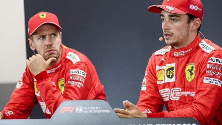 Ferrari pilotu Charles Leclerc'den Sebastian Vettel'e destek