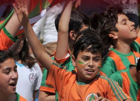 Alanyaspor'un stadında, İstiklal Marşı 23 Nisan için çaldı