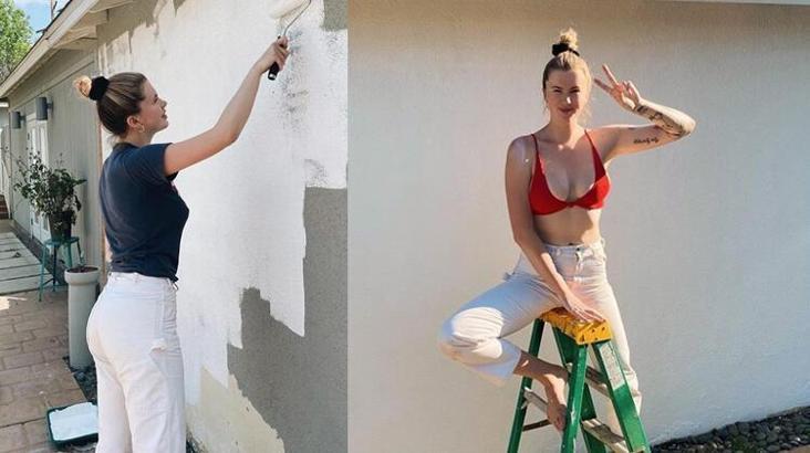 Ireland Baldwin karantina günlerinde badana yapıyor