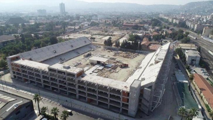 Alsancak Stadı'nda çalışmalar sürüyor