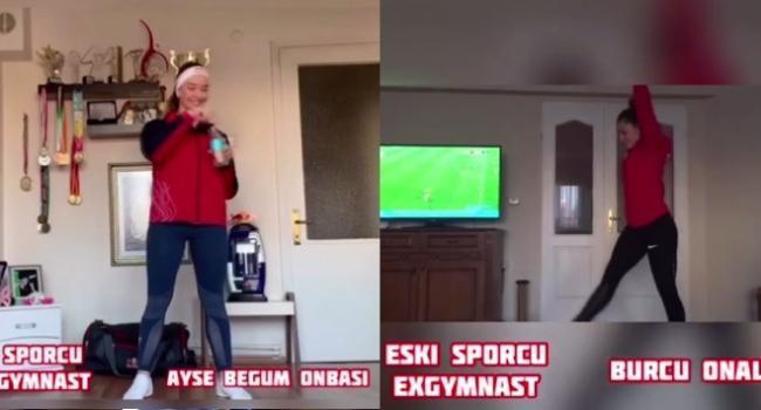 Milli cimnastikçilerden videolu