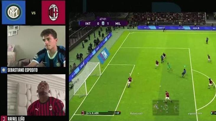 İlk e-derbi oynandı! AC Milan-Inter derbisi sanal ortama taşındı