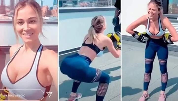 Ünlü sunucu Diletta Leotta, terasını ringe çevirdi!