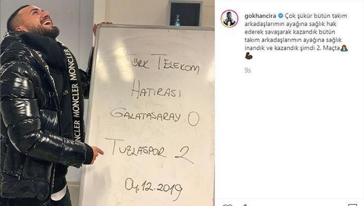 Tuzlasporlu futbolcu Gökhan Çıra'dan Galatasaraylı taraftarları kızdıran paylaşım!