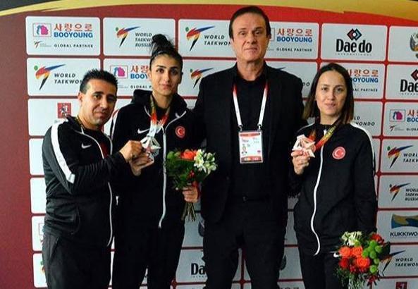 Tekvandoda Hatice Kübra İlgün gümüş, Rukiye Yıldırım'dan madalya!