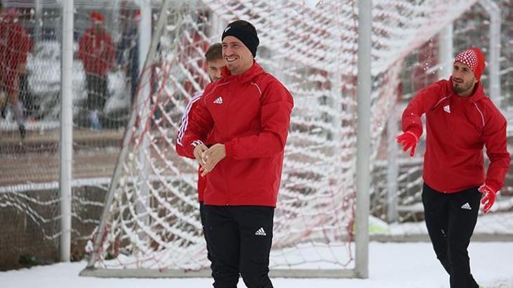 Lider Sivasspor'da neşeli idman