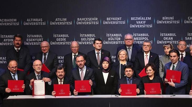 Gençlik ve Spor Bakanlığı ile 28 vakıf üniversitesi arasında tarihi anlaşma