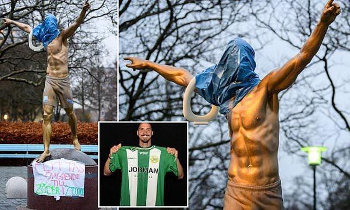 Zlatan Ibrahimovic'in heykelini yaktılar!