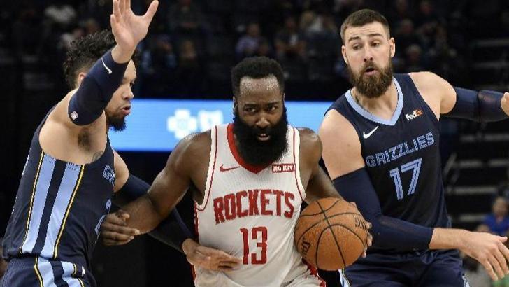 Harden'dan Memphis Grizzlies'a 44 sayı