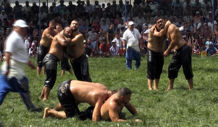 Yayla Seki Yağlı Güreşleri'nde ilginç anlar