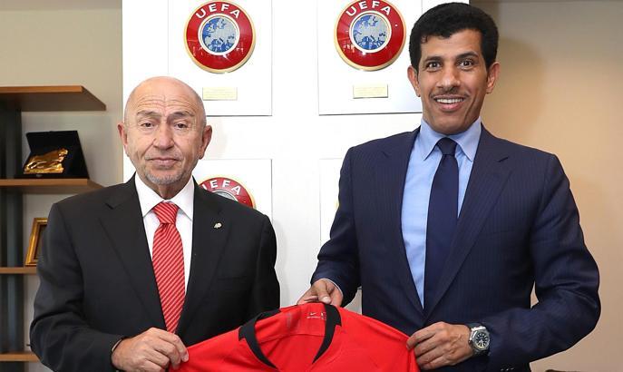 Katar Büyükelçisinden TFF Başkanı Özdemir'e ziyaret