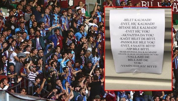 Trabzonspor'da bilet çılgınlığı: Vallahi Billahi bilet kalmadı!