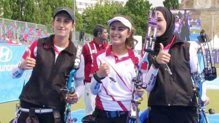 Okçuluk Makaralı Yay Kadın Milli Takımı'ndan altın madalya