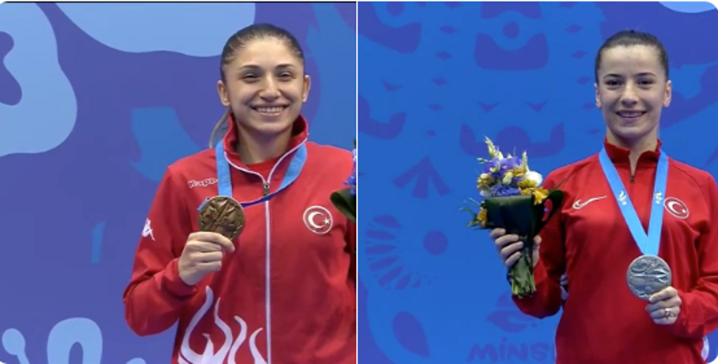Serap Özçelik'ten gümüş, Merve Çoban'dan bronz madalya