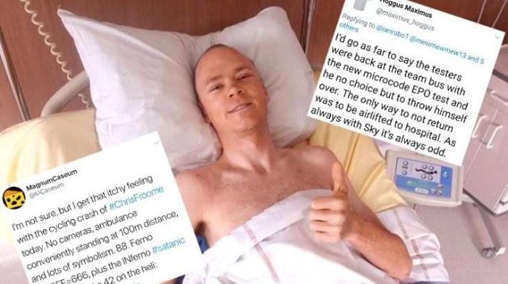 Komplo teorisyenleri Froome'un kazasının sahte olduğunu öne sürdü