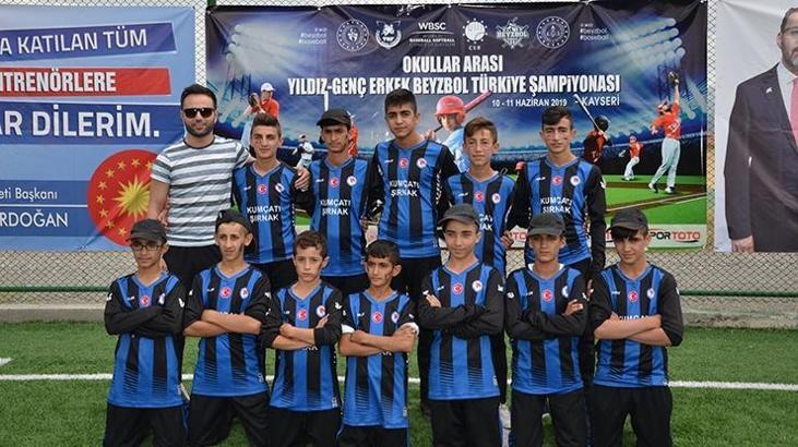 Beyzbol'da şampiyon Şırnak oldu