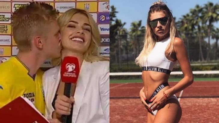 Oleksandr Zinchenko, canlı yayında muhabiri öptü!