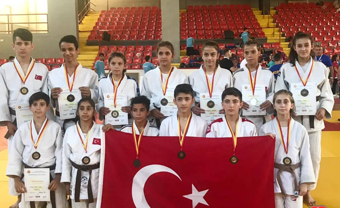 Kuzey Makedonya'da minik judoculardan 12 madalya