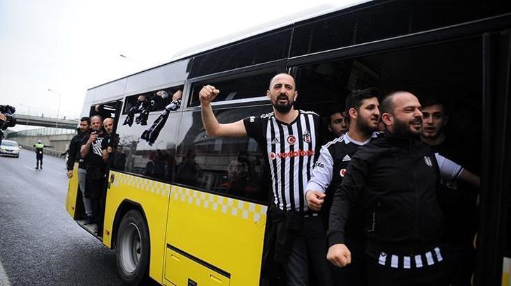 Beşiktaş taraftarı Türk Telekom Stadyumu'na geldi