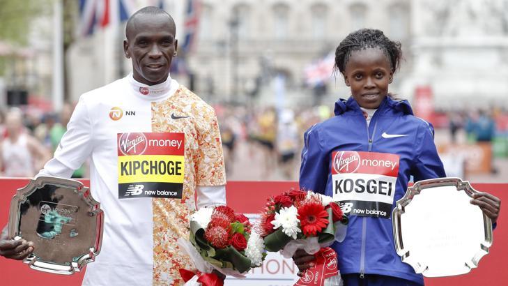 Londra Maratonu'nda şampiyonlar Eliud Kipchoge ve Brigid Kosgei