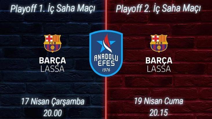 Anadolu Efes-Barcelona Lassa maçları için tek maçlık biletler satışta