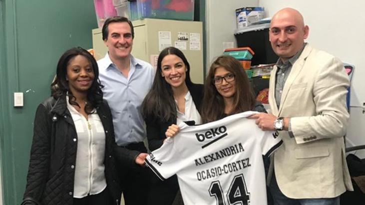Beşiktaş USA`den Alexandria Ocasio-Corteze tebrik ziyareti