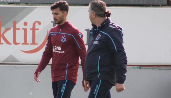 Trabzonspor'da Hüseyin Türkmen idmanı tamamlayamadı