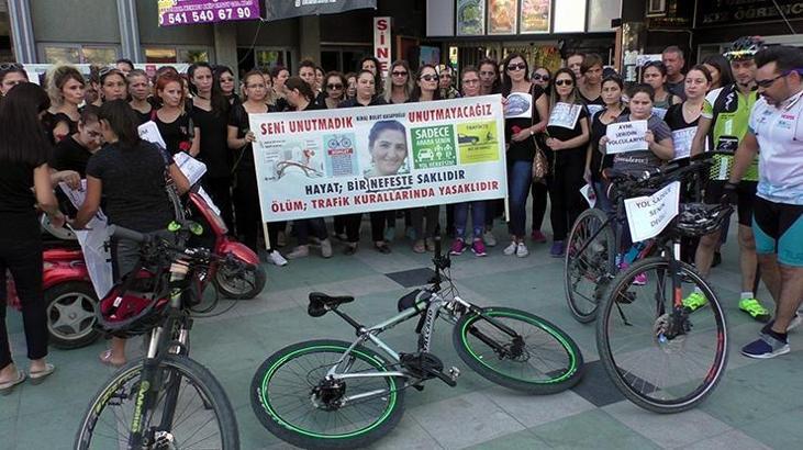 Nazilli, bisikletiyle işe giderken kazada ölen Kasapoğlu için pedalladı