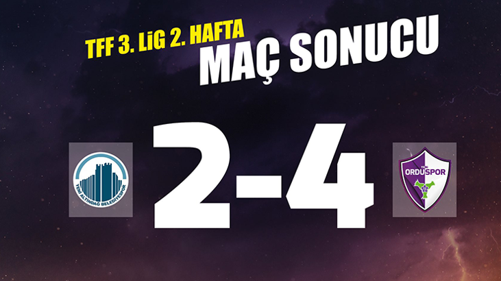 Altındağ Belediyespor - Yeni Orduspor maç sonucu: 2-4