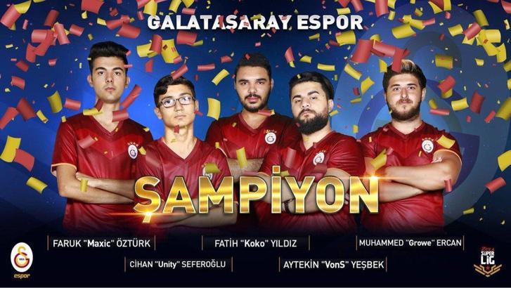 Zula Süper Lig'de şampiyon Galatasaray Espor!