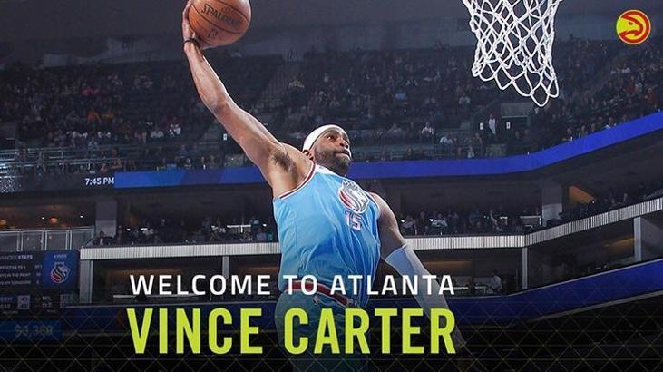 Vince Carter resmen Atlanta Hawks'ta