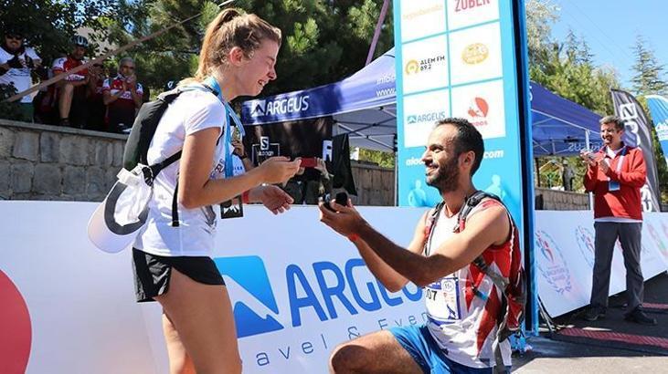 4. Aladağlar Sky Trail yarışmalarında evlilik teklifi